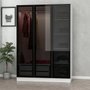 Hanah Home Armario Kale White Black